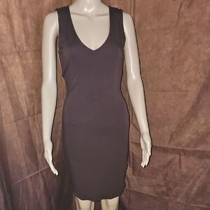 Bar III Elegant Black V-Neck Mini Dress